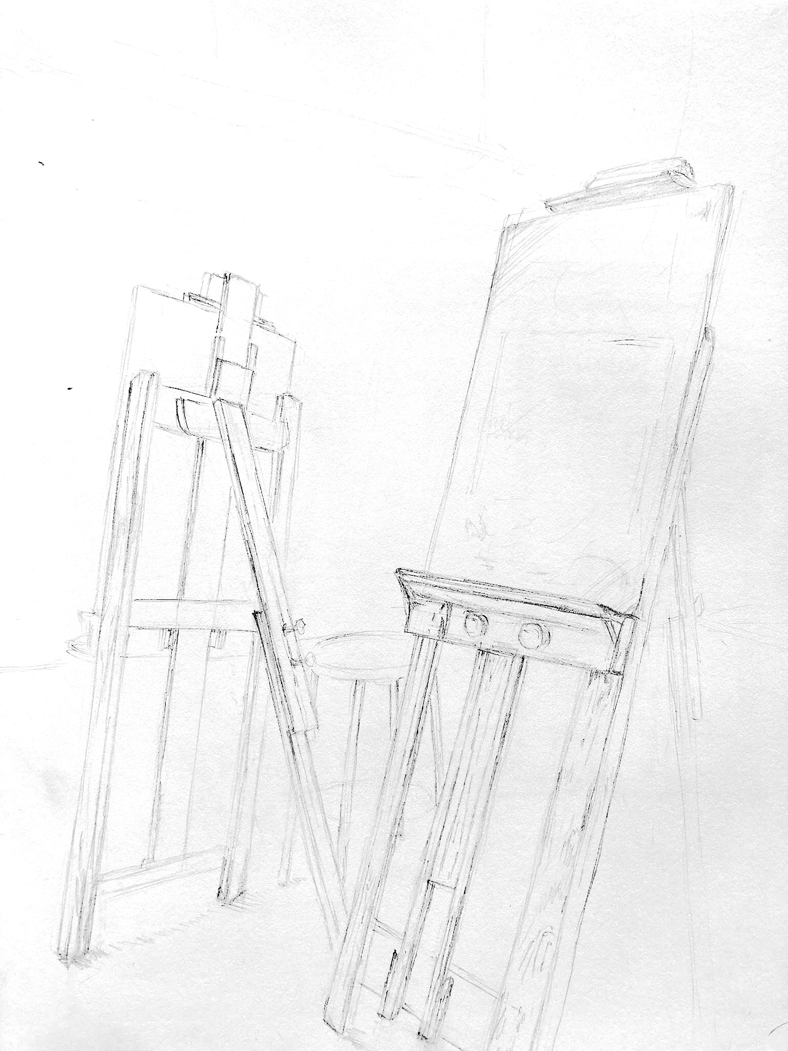 Graphite Easel Sketch